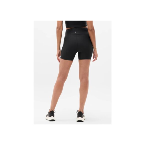 Athleta Pacesetter Ultra High Rise 4" Shortie with Back Zip Pocket Black Sz M - Picture 7 of 7